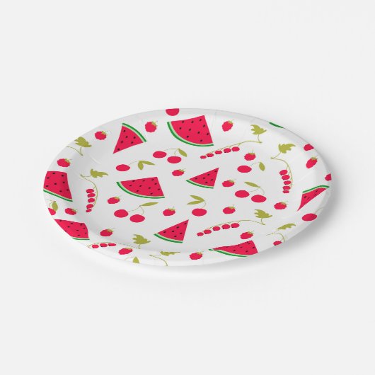 Wassermelone Pappteller (Schrägansicht)