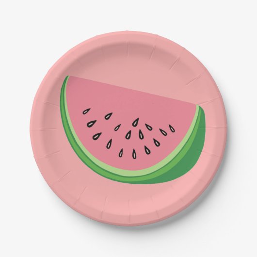 Wassermelone Pappteller (Vorderseite)