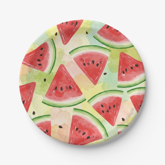 Wassermelone Pappteller (Vorderseite)