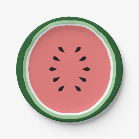 Wassermelone Pappteller (Vorderseite)