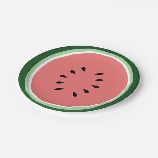 Wassermelone Pappteller (Schrägansicht)