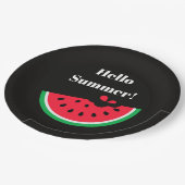 Wassermelone Pappteller (Schrägansicht)