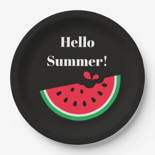 Wassermelone Pappteller (Vorderseite)