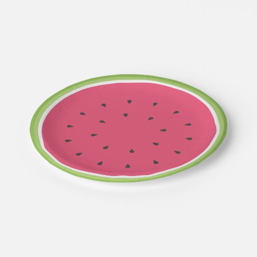 Wassermelone Pappteller (Schrägansicht)