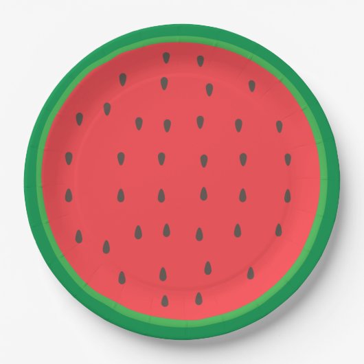 Wassermelone Pappteller (Vorderseite)