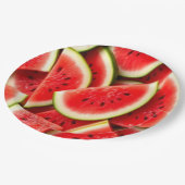 Wassermelone Pappteller (Schrägansicht)