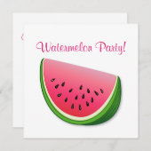 Wassermelone Party Einladung (Vorne/Hinten)