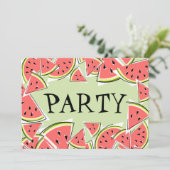Wassermelone Party Einladung (Stehend Vorderseite)