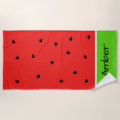 "Wassermelone-" personalisiertes Badetuch (Vorderseite)