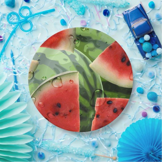 Wassermelone Picnic Party 9a Pappteller (Party)