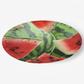 Wassermelone Picnic Party 9a Pappteller (Schrägansicht)