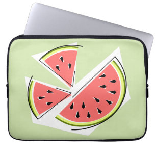 Wassermelone Pieces Green Laptop Ärmel Laptopschutzhülle