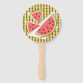 Wassermelone Pieces Karo Fächer (Rückseite)