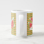 Wassermelone Pieces Karo Jumbo-Tasse (Rückseite)