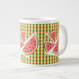 Wassermelone Pieces Karo Jumbo-Tasse