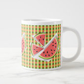 Wassermelone Pieces Karo Jumbo-Tasse (Rechts)
