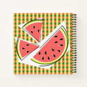 Wassermelone Pieces Karo Notizblock (Rückseite)