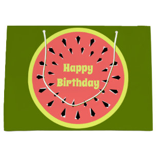 Wassermelone Pink Alles Gute zum Geburtstag Große Geschenktüte