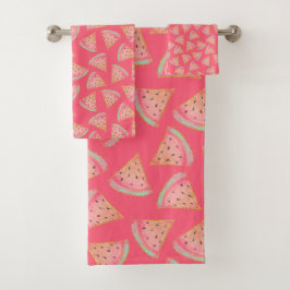 Wassermelone Pink Badhandtuch Set