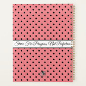 Wassermelone Pink Black Dots White Bow Personalisi Planer (Rückseite)