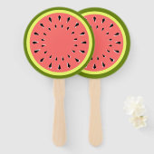 Wassermelone Pink Fächer (Vorne und Hinten)