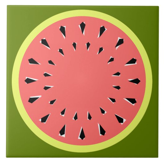 Wassermelone Pink Fliese (Vorderseite)