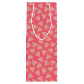 Wassermelone Pink Geschenktüte Für Weinflaschen (Rückseite)