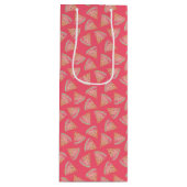 Wassermelone Pink Geschenktüte Für Weinflaschen (Vorderseite)