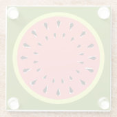 Wassermelone Pink Glasuntersetzer (Rückseite)
