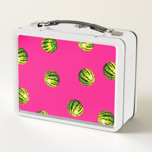 Wassermelone Pink Metall Brotdose (Rückseite)