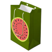 Wassermelone Pink Mittlere Geschenktüte (Vorderseite Schrägansicht)