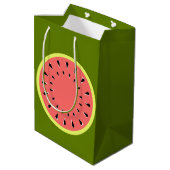 Wassermelone Pink Mittlere Geschenktüte (Rückseite Schrägansicht)