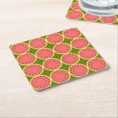 Wassermelone Pink Multi Rechteckiger Pappuntersetzer (angewinkelt)