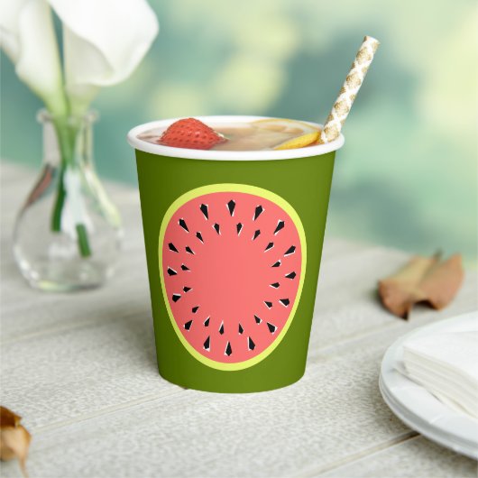 Wassermelone Pink Pappbecher (In Situ)
