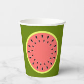 Wassermelone Pink Pappbecher (Rückseite)