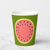 Wassermelone Pink Pappbecher (Vorderseite)