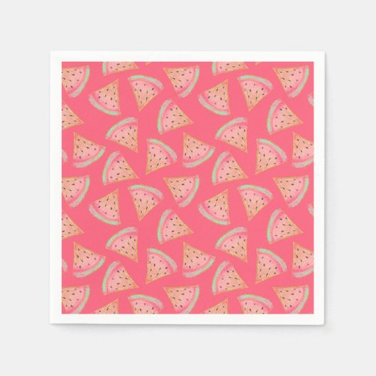 Wassermelone Pink Serviette (Vorderseite)