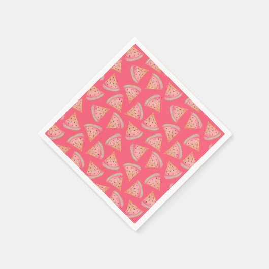 Wassermelone Pink Serviette (Ecke)