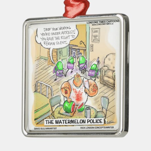 Wassermelone Polizei Funny Christmas Ornament (Links)