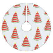 Wassermelone Polyester Weihnachtsbaumdecke (Vorderseite)