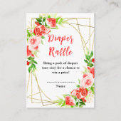 Wassermelone Pomegranate Babydusche Windelwanne Begleitkarte (Vorderseite)