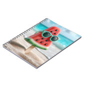 Wassermelone Popsicle mit Sonnenbrille Notizblock (Linke Seite)