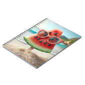 Wassermelone Popsicle mit Sonnenbrille Notizblock (Linke Seite)