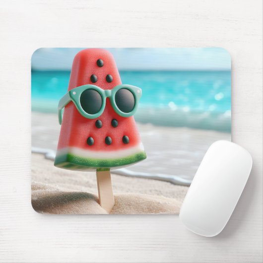 Wassermelone Popsion In Beach Sand Mousepad (Mit Mouse)