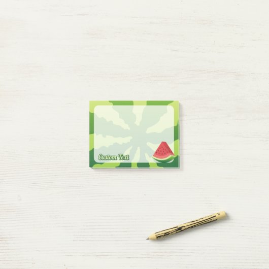 Wassermelone Post-it Klebezettel (Auf Schreibtisch)
