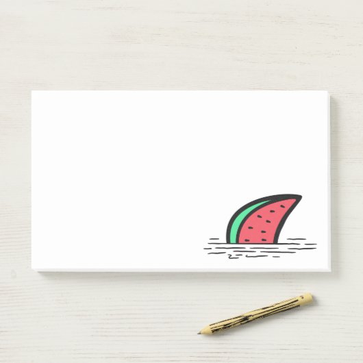 Wassermelone Post-it Klebezettel (Auf Schreibtisch)