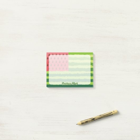 Wassermelone Post-it Klebezettel (Auf Schreibtisch)
