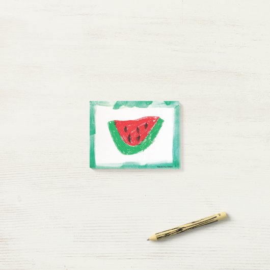 Wassermelone Post-it Klebezettel (Auf Schreibtisch)