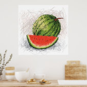 Wassermelone Poster (Küche)
