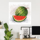 Wassermelone Poster (Heimbüro)